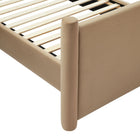 Modway - Rael Performance Velvet Lit de plateforme complet, Taupe-7