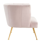 Modway - Veronica Chenal Touffé Performance Velvet Fauteuil - Rose-Rembourrage en mousse dense
