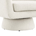 Modway - Astral Tissu Boucle Chaise pivotante - Ivoire-8