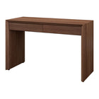 Hudson&Canal - Bureau rectangulaire Pembroke - 48 po l - Noyer satiné-La capacité de charge maximale est de 40 lb, chaque tiroir peut contenir 15 lb