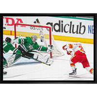 Jake Oettinger Dallas Stars 20x29Glove Save sur toile - Toile encadree - 31" x 22"-Impression sur toile de qualité supérieure avec bordures enveloppées