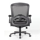 Nicer Interior - Chaise de travail rabattable à dossier maillé bariatrique-Bras rembourrés rabattables et réglables en hauteur pour un confort personnalisé et un rangement facile
