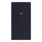 Letts of London - 2027 Agenda mince Woodland semaine sur deux pages – 5-7/8" x 3-1/8" – Couleurs assorties – Multilingue-Couverture semi-flexible, douce au toucher, avec motif embossé