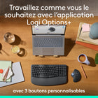 Logitech - Souris trackball sans fil Ergo M575S - Graphite-Gagnez de la place avec le contrôle par le pouce: Avec ERGO M575S, déplacez le curseur sans bouger votre main, ce qui est idéal pour les configurations de petite taille ou peu encombrantes et pour une utilisation sur n'importe quelle surface