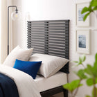 Modway - Render Fixation murale Tête de lit jumelée, Charbon de bois-Stratifié lisse à grain de bois