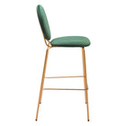 Zuo - Odessa Tabouret de bar - Vert/Or - Ensemble de 2-Dimensions: 20,1 po L x 18,9 po L x 43,3 po H