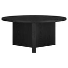 Hudson&Canal - Table basse ronde Anders de 91 cm de largeur, , grain noir-La table est fabriquée à partir de matériaux MDF de haute qualité et durables