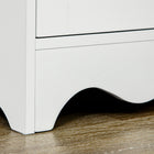 HOMCOM - Armoire de cuisine autoportante avec 4 étagères et 4 portes - blanc-Matériaux : MDF 