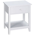 HOMCOM - Table de nuit moderne 13,8 po - blanc-Le style moderne complète tout décor de maison 