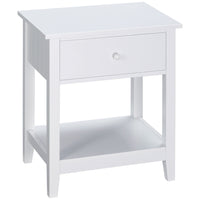 HOMCOM - Table de nuit moderne 13,8 po - blanc-Le style moderne complète tout décor de maison 