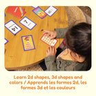 The Fidget Game - Paquet de cartes pour Les formes 2D et 3D et Les couleurs-Comprend 2 cartes de licorne, 2 cartes de gobelin, 80 cartes de formes, des cartes de réponses et d'instructions