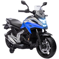 Qaba - Moto électrique Honda sous licence 12V avec phares et musique - bleu-La licence Honda garantit la qualité et la confiance pour cette moto électrique pour enfants 