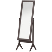 HOMCOM - Miroir pleine longueur free - 18,5 po l x 58,25 po h - brown-Le design simple s'adapte à tous les décors 