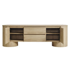 Modway - Duval Ovale de 71 pouces Armoire TV, Chêne clair-7