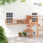 PawHut - Tunnel extérieur pour chat 79 po L - orange-Permet une forme en L, une extension à gauche et à droite, ou même une tente pour chat ou un catio à l’extrémité 