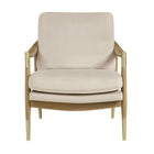 Modway - Langford Performance Velvet Fauteuil d’accent - Noyer d’amande-Assemblée requise