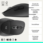 Logitech - Signature Comfort Plus M850 L, souris sans fil - Noir-Bénéficiez d’une adaptation naturelle et assurée : conçue pour les utilisateurs droitiers, quelle que soit la taille de leurs mains, cette souris confortable avec des prises latérales agréables vous aide à rester détendu et à garder le contrôle au fil des heures
