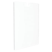 Porte-affiche pour cubicule Deflecto Superior Image – Orientation portrait − 8 1/2 po l x 11 po H – Transparent-Le porte-enseigne de bureau s’accroche aux panneaux de la cloison de séparation