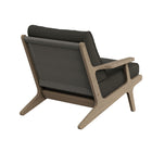 Modway - Saratoga Terrasse extérieure Bois de teck Fauteuil, Gris silex-Glissements au pied sans marquer