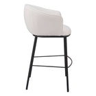 Zuo - Essen Tabouret de bar - Ivoire-Dimensions: 24,4 po L x 24,4 po L x 40,9 po H