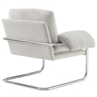 Modway - Ansel Tissu Boucle Chaise d’accent - Papier journal-Épingles de pied non marquées
