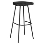Modway - Concord Dos sans dos Tabourets de bar - Noir - Ensemble de 2-Glissades de pied ajustables sans marquage