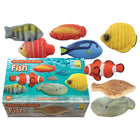 Yellow Door - YUS1236 Pierres de jeu sensoriel - Poisson-Ces poissons encouragent l'exploration sensorielle et le jeu imaginatif alors que les enfants racontent des histoires sur les habitats aquatiques qu'ils ont créés.