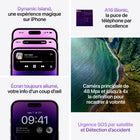 Apple - iPhone 14 Pro Max 6.7 po ecran Liquid Retina XDR, 1 To, Noir infini, Bell et Virgin Plus-A16 Bionic, la puce de telephone par excellence Connectivite 5G ultrarapide