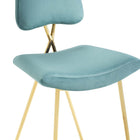 Modway - Ponder Performance Velvet Tabouret de bar - Bleu de mer-7