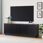 Hudson&Canal - Meuble TV Ormond pour téléviseurs jusqu'à 75" - Grain noir-Caractéristiques assemblage facile