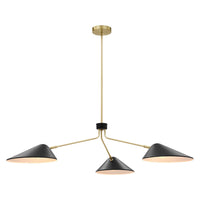 Modway - Journey Bras 3-léger de 14" Pendentif - Noir-Pendentif à 3 lumières