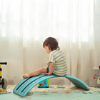 Qaba - Planche d’équilibre 32,3 po, jouet d’apprentissage préscolaire Montessori Waldorf, bleu-Dessous avec bandes antidérapantes amovibles 
