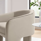 Modway - Greer Velours Performance Rembourré Fauteuil d’accent - Amande-Rembourrage en mousse dense