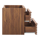Modway - Render Support mural de 36" Armoire de toilette de salle de bain (lavabo non inclus) - Noyer-Bassin d’évier et installations non inclus