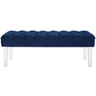 Modway - Valet Performance Velvet Banc - Marine-Limite de poids au développé couché : 330 lb.