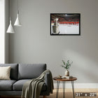 Chicago Blackhawks Stanley Cup In Foreground sur toile - Toile encadree - 31" x 22"-Prêt à accrocher - livré entièrement assemblé