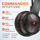 Delton - Casque mono Bluetooth sans fil 50X Pro avec réduction de bruit, supra-auriculaire, noir-Prend en charge la recharge bidirectionnelle : directement via le port Type-C ou via la station de recharge.