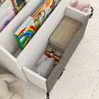 Qaba - Bibliothèque pour enfants avec 3 étagères d’exposition, tiroir pour chambre d’enfant - gris-Convient aux enfants de 3 à 8 ans  
