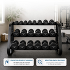 MotionGrey - Haltère  à poids fixe pour l’entraînement musculaire à domicile - 60 lb-Poids lb: 60