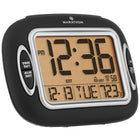 Marathon – Horloge atomique avec température date et réveille-matin, noir-Installation facile