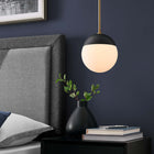Modway - Stellar 1-Lumière Lumière suspendue - Laiton satin opale-Abat-jour en verre opale