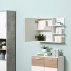 Kleankin - Armoire à pharmacie murale avec miroir - blanc-Assemblage requis 