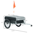 Aosom - remorque de vélo extérieure avec triple sécurité-Pneus surdimensionnés et roues à dégagement rapide pour un déplacement fluide

