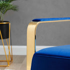 Modway - Seg Performance Velvet Chaise d’accent - Marine d’or-Tissu résistant aux taches durable
