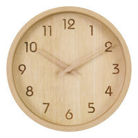 Monarch Specialties - 9120 Horloge Murale Juvénile Rond de 12" - Visage Naturel/ Cadre Naturel-Cette horloge murale ronde contemporaine de 12 pouces présente un cadran naturel élégant et un cadre en plastique naturel, ce qui en fait un élément décoratif parfait pour tout décor moderne