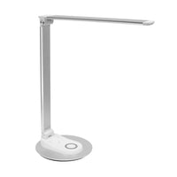 Mount-It! - Lampe de bureau LED avec recharge sans fil - Argent/blanc-Profitez d'une lumière douce et agréable pour les yeux, idéale pour lire, travailler ou étudier sans fatigue oculaire