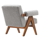 Modway - Lyra Tissu Boucle Fauteuil - Gris clair - Ensemble de 2-	Pieds non marqués