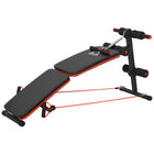 Soozier - Banc d’abdominaux entraînement du tronc, support de cuisse réglable, pliable pour gym à domicile, noir-Banc de musculation courbé parfait pour les abdos et les exercices du tronc, facile pour travailler la taille, les abdominaux, les jambes et les bras, brûler des calories et tonifier les muscles dans la routine quotidienne 