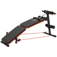 Soozier - Banc d’abdominaux entraînement du tronc, support de cuisse réglable, pliable pour gym à domicile, noir-Banc de musculation courbé parfait pour les abdos et les exercices du tronc, facile pour travailler la taille, les abdominaux, les jambes et les bras, brûler des calories et tonifier les muscles dans la routine quotidienne 