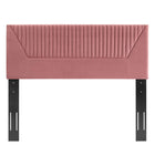 Modway - Patience Chenal Touffé Performance Velvet Tête de lit King/King de Californie, Rose poussiéreuse-Cadre en contreplaqué et MDF